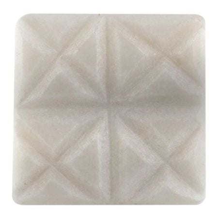 White Square Marble Stone Dresser Knobs